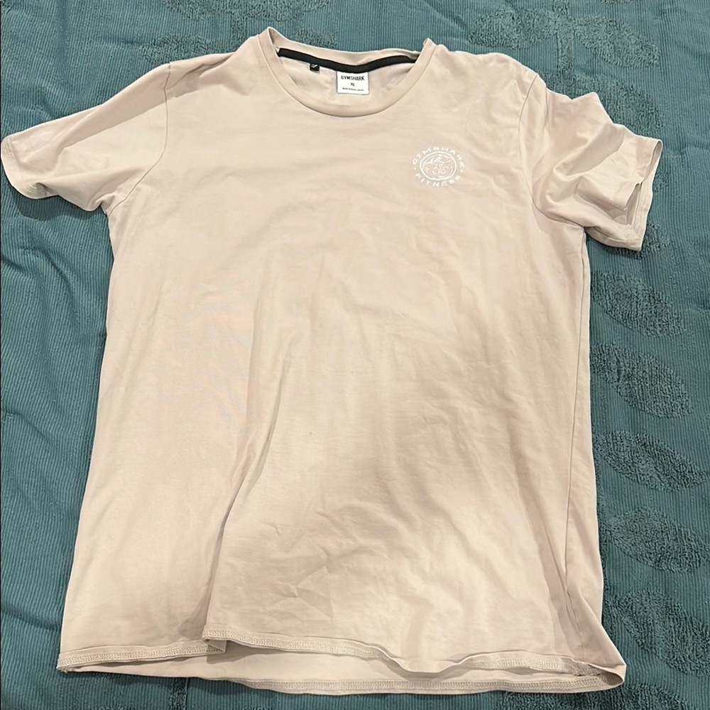 Men's Gymshark Cream T-Shirt XL